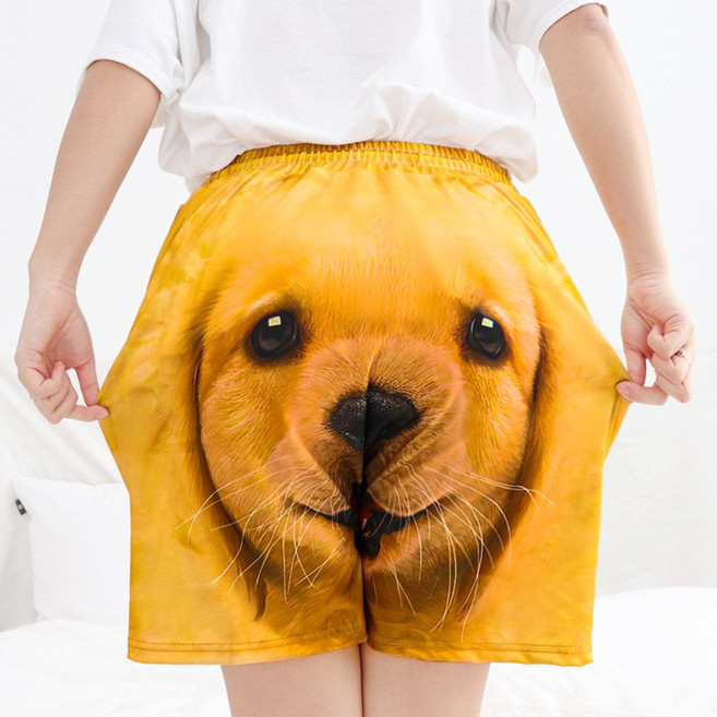 굴뚝강아지 궁둥 강아지 반바지 잠옷 동물 남녀공용