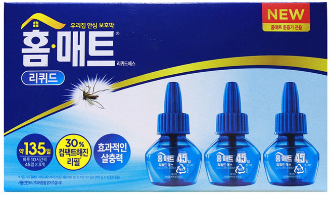 홈매트 리퀴드리필45일x3개입 모기약, 1개