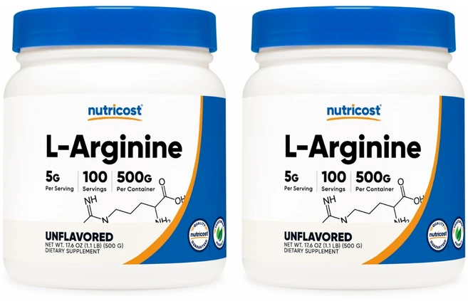 Nutricost L-Arginine 뉴트리코스트 L 아르기닌 500g 2팩, 2개 - 쿠팡