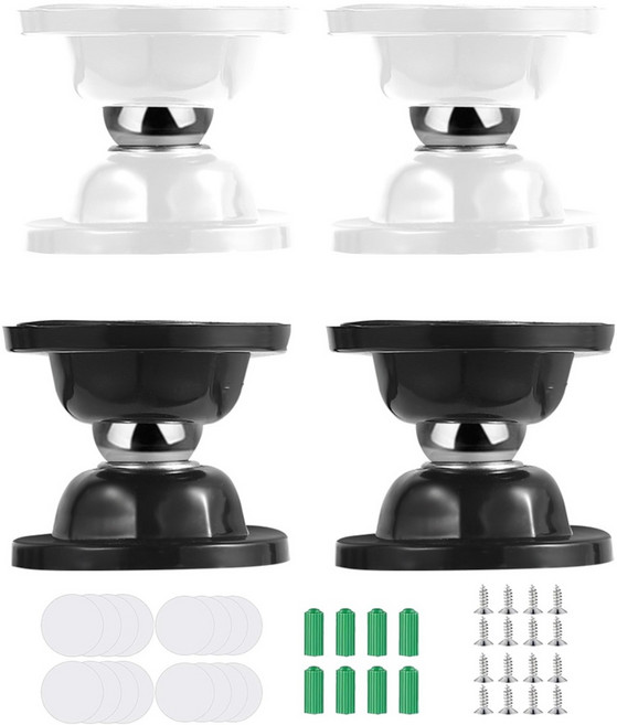 도어스토퍼 자석도어스토퍼 무타공 자석 도어스토퍼 방 충돌방지기, 혼합 색상, 4개