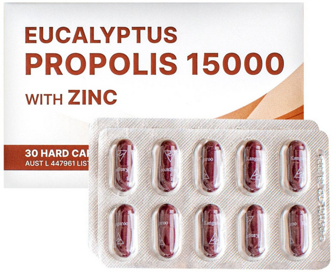 호주 오즈넥스 유칼립투스 프로폴리스 15000 + 징크 30캡슐, 1개, 30정
