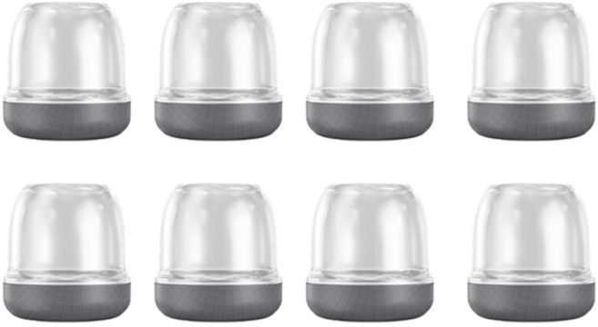 모모배 원형 먼지없는 층간소음 미끄럼방지 가구 의자발캡커버, 8개, 그레이