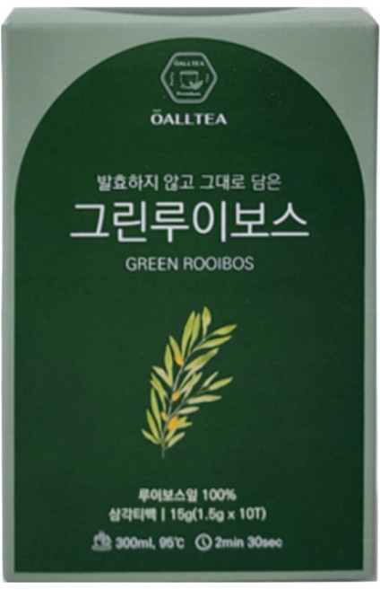 올티 그린 루이보스티 10T 프리미엄 허브티 디카페인 물대신차 논카페인 어린이, 1.5g, 1개, 10개입