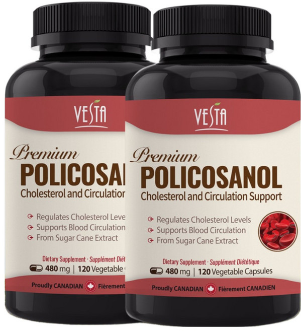 [빠른 직구] 베스타 폴리코사놀 40mg 120캡슐 캐나다산 4개월분, 2개, 120정