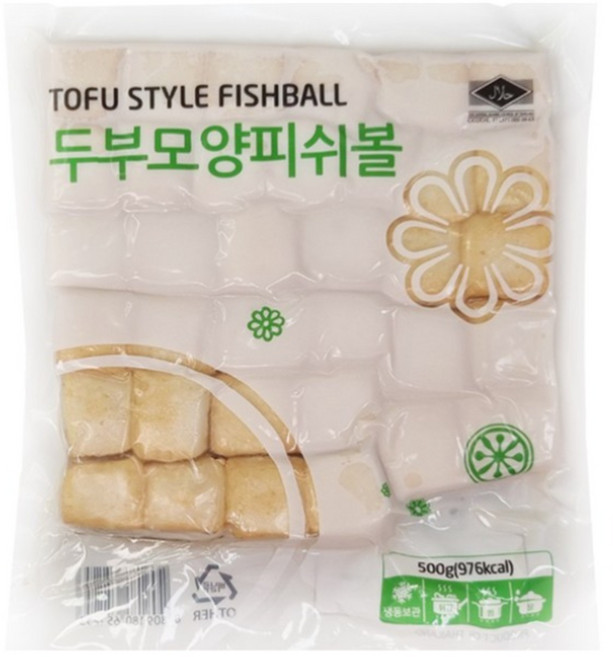 랜시 냉동 두부모양 피쉬볼 500g, 4개
