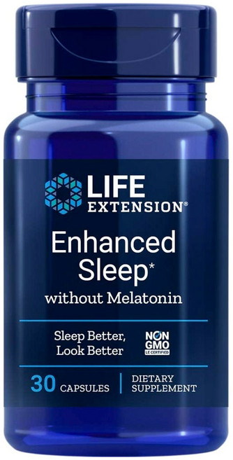 라이프익스텐션 인핸스드 슬립 멜라토닌 무첨가 캡슐, 30정, 1개