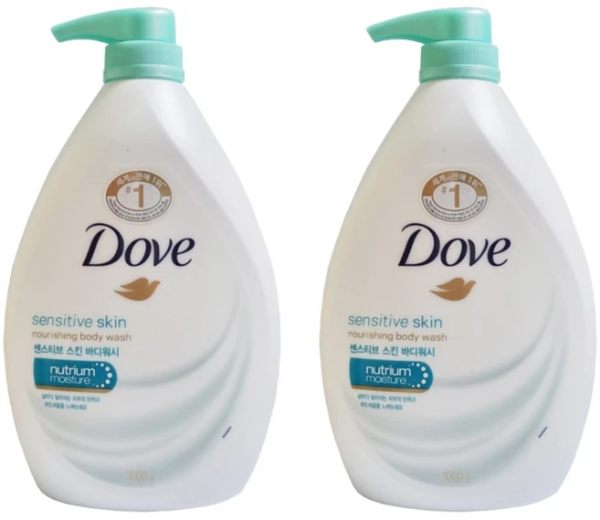 도브 센스티브 스킨 바디워시, 1kg, 2개 - 쿠팡