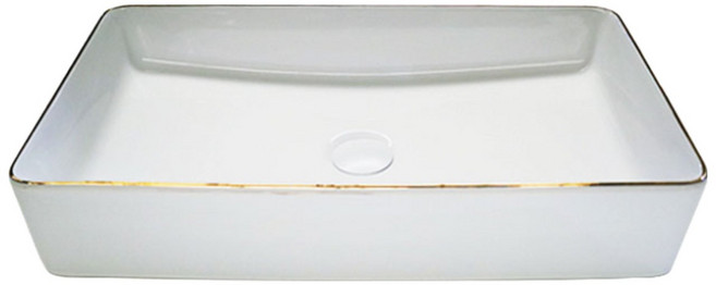 씨트리 사각 탑볼 세면대 ST-L8427GL + 골드 왕폽업, 폽업포함, 골드라인