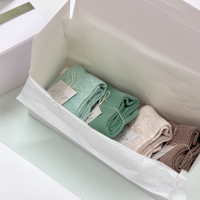 목스라운드 예쁜 여성양말 파스텔 컬러 선물 4종 세트