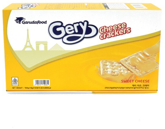 게리 치즈 크래커 900g (18g X 50개입) 2박스 대용량 과자 사무실 간식, 2개