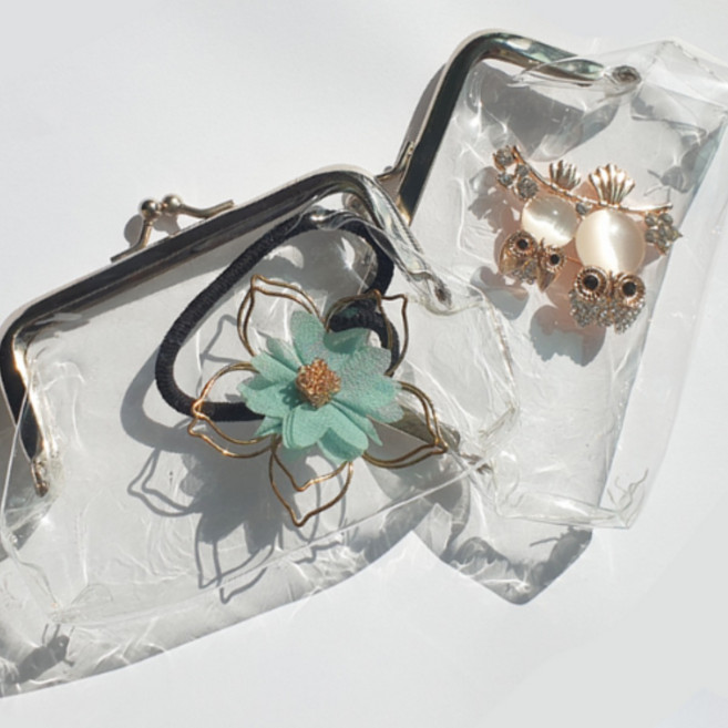 3개입 미니 립스틱 클리어 파우치 휴대용 세트