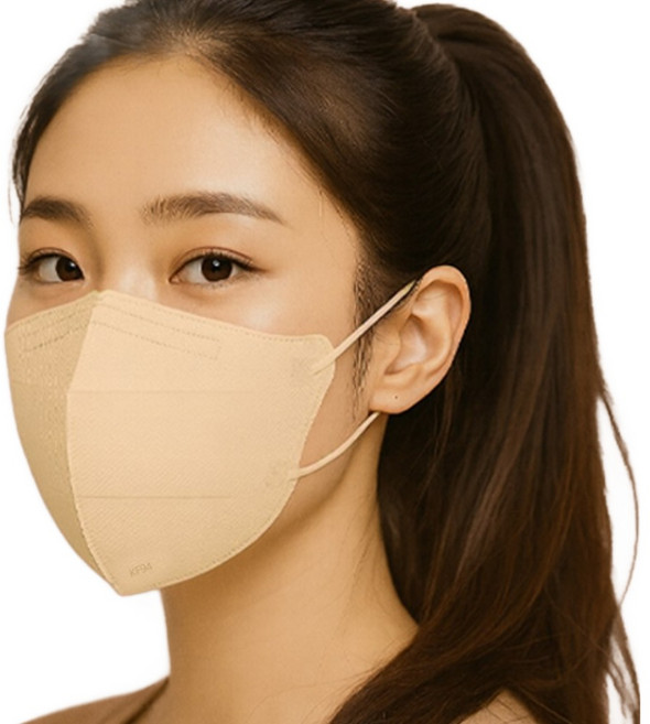 비앤브리즈 새부리형 KF94 마스크 국산 중형 숨쉬기 편한 마스크, 웜베이지 중형, 1개, 100매