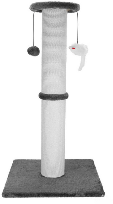 (올인원) 고양이 사이잘삼 기둥 수직 스크래처 캣타워, 1개, 그레이