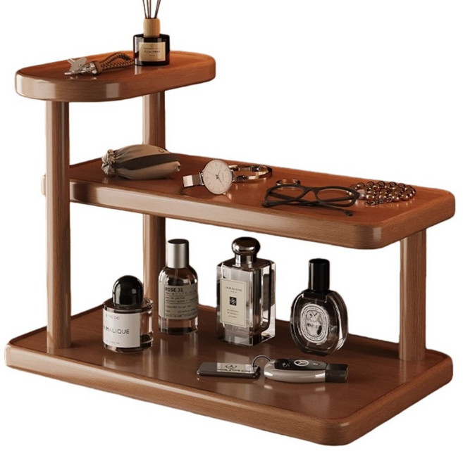 원목 정리 선반 내추럴 감성 티테이블 다용도 진열장, F, 2.5단