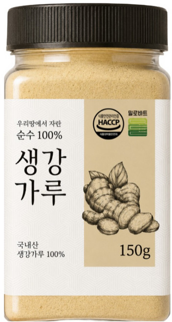 [대장균검사]국내산 섞지않은 100% 생강가루 예천생강, 1개, 150g