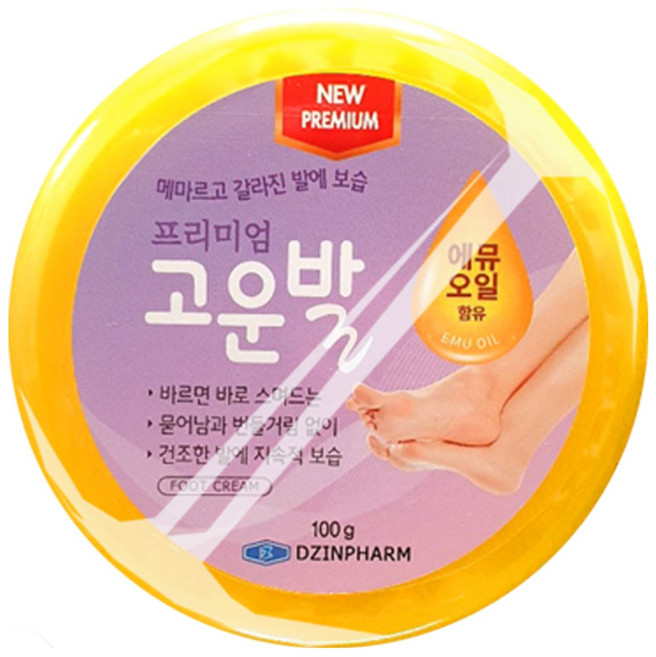 고운발크림 발뒤꿈치크림 발각질제거 풋크림 고운발, 1개입, 2개, 100g