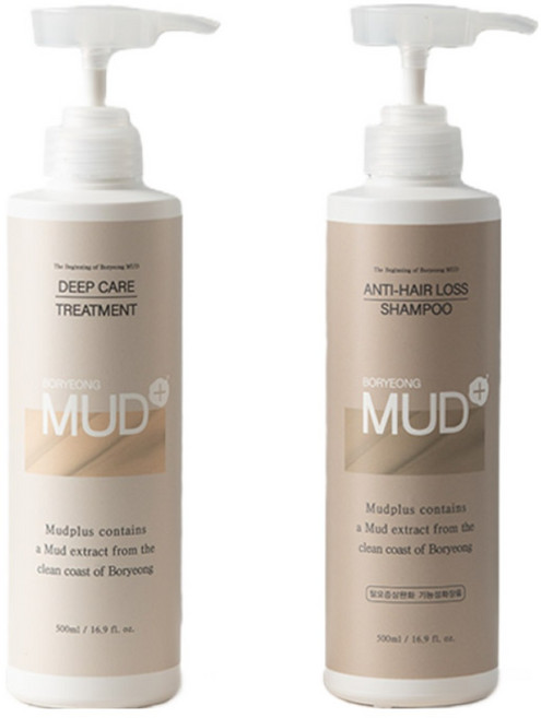 보령 머드 헤어관리 세트 2종 탈모샴푸 트리트먼트 명절 선물 클렌저 탈모 예방 모발 강화, 1세트