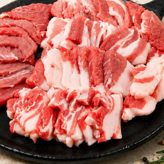 [HACCP인증] 돼지고기 냉장 한마리 모듬 뒷고기 1kg (500gx2), 1개