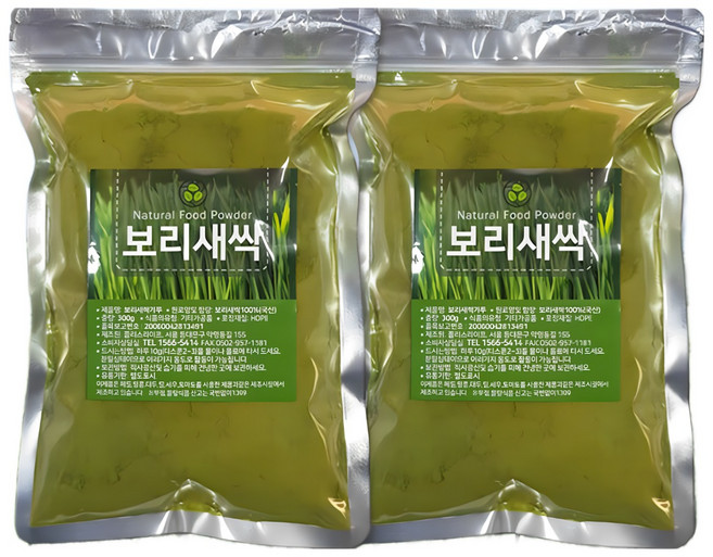산들약초 새싹보리 분말 가루 (보리새싹 가루 청정지역 제주도산), 1개, 300g