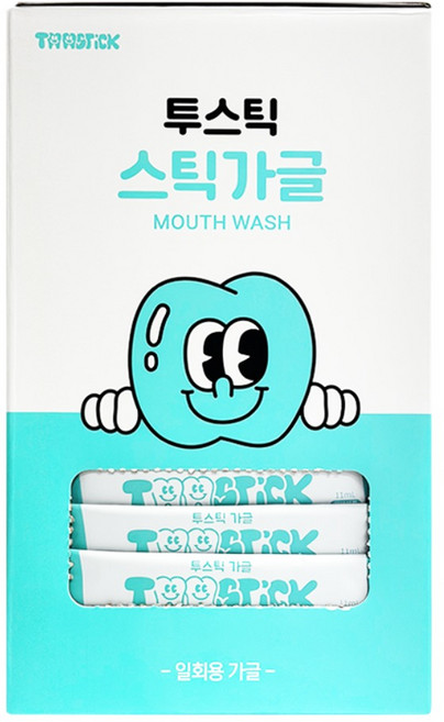 투스틱 일회용가글 휴대용 구강청결제 구취제거제 입냄새제거 스틱가글, 250개, 11ml