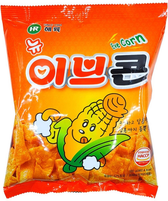 이브콘 옥수수 스낵 옛날 추억의 과자 불량식품, 180g, 20개