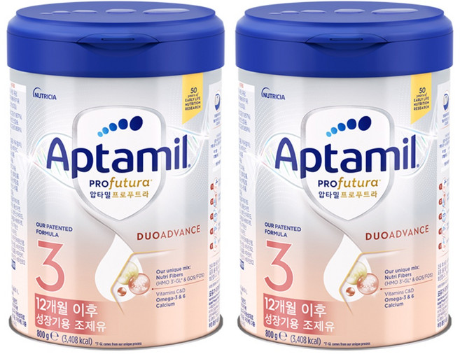 뉴트리시아 압타밀 프로푸트라 듀오어드밴스 3단계 800g, 2개