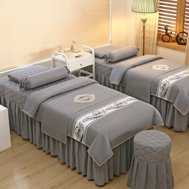 JINGHENG 미용실 사계절 마사지 침대 커버 4종 세트