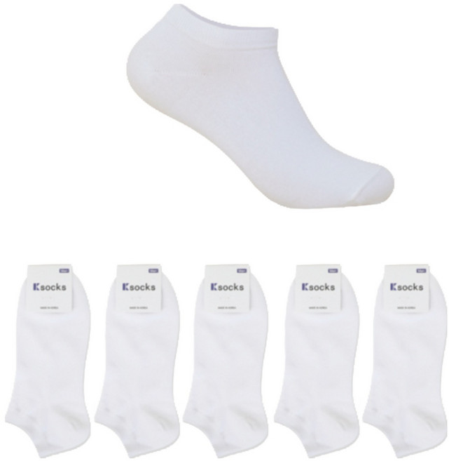 케이삭스 남성용 무지 스니커즈 발목 양말10켤레 대한민국에서 생산