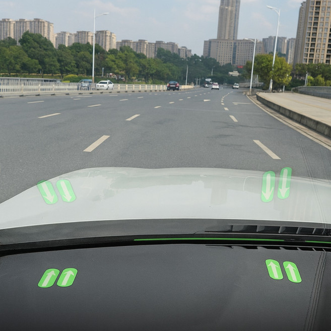뜨루비엥 초보운전 초보자용 차간거리 운전감 포인트 스티커, 6개, 형광