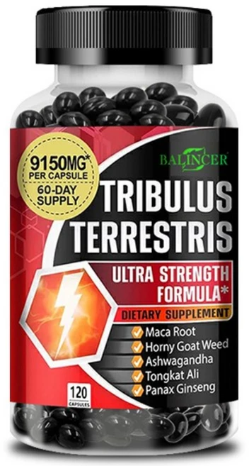 Tribulus Terrestris 추출물 - 에너지 성능 기분 개선 호르몬 균형을 위한 최대 효능 테스토스테론 부스터 및 에스트로겐 차단제 지원 - 120 캡슐, 120캡슐, 120정, 1개 - 쿠팡