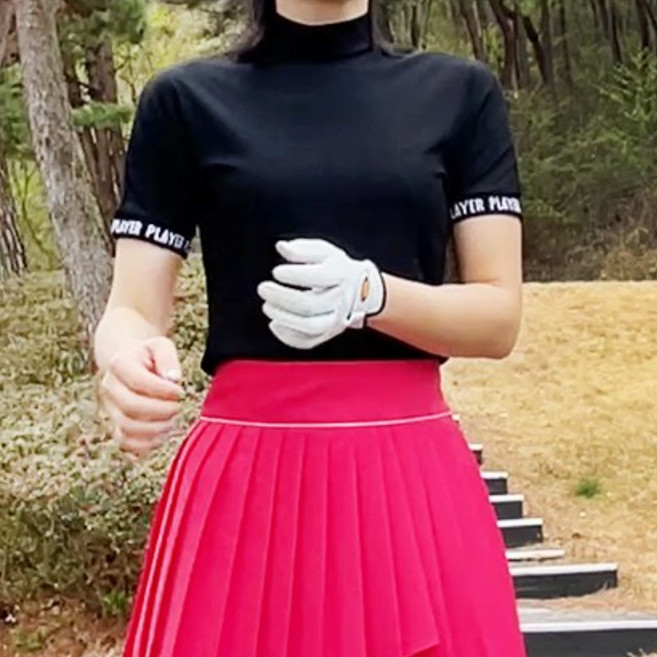 투솜 여성골프티셔츠 여성 골프 티셔츠 플레이시보리 반목 기능성 피부보호 쿨감 쿨링 이너 냉감 아이스 UV차단 여름골프티셔츠 기능성골프티셔츠 쿨감골프티셔츠