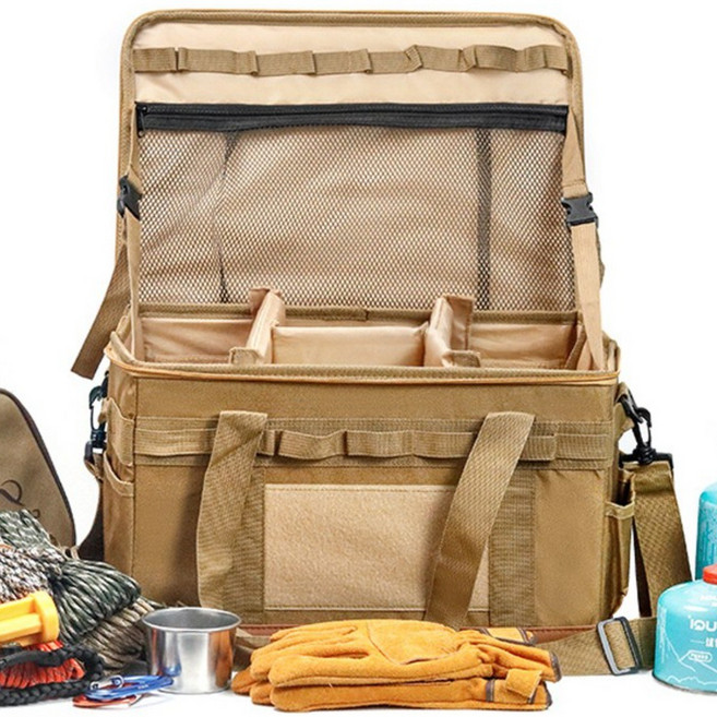 하드 캠핑 수납가방 폴딩 접이식 방수 옥스포드 하드케이스, 30L, 카키브라운