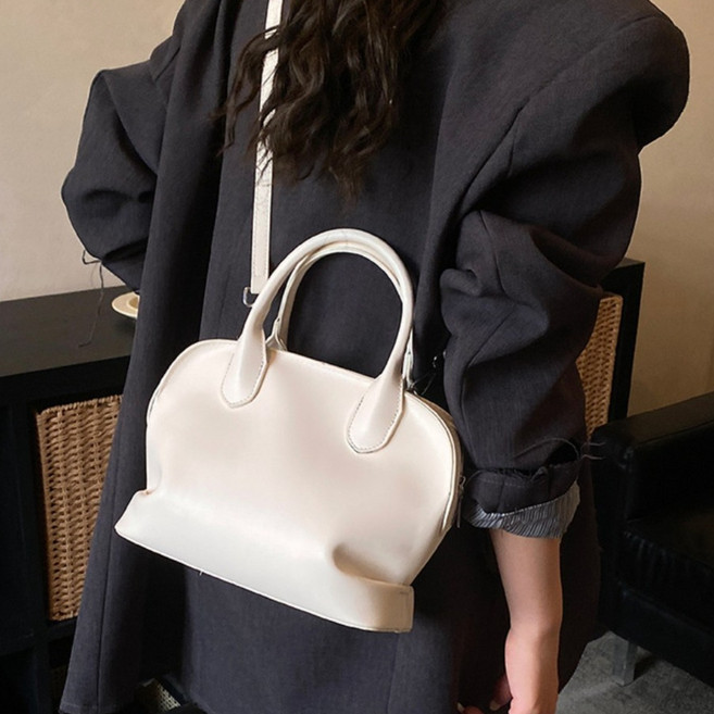 플랜앤유 미니 보스턴 PU 레더 토트백 크로스