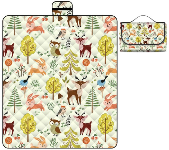 체리닷컴 고급명화 휴대용 방수 피크닉 돗자리 매트, 동물원