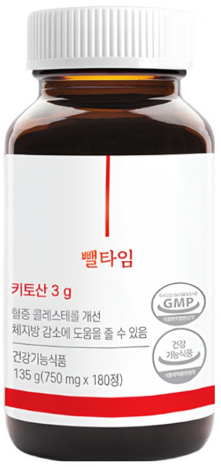 뺄타임 180정 1개월 - 체지방 & 혈중 콜레스테롤 개선 8종 부원료 키토산 다이어트 기능성 인정 체지방 감소, 1개