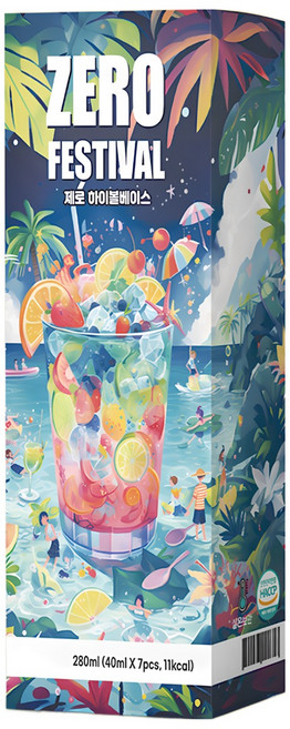 [제로하이볼] 이블 제로칼로리 무설탕 하이볼시럽 샘플러, 40ml