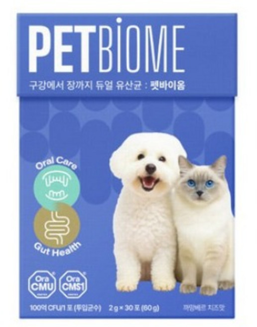 오라틱스 펫바이옴 강아지 유산균 영양제 반려동물 강아지 구강 입냄새, 4개, 구강/치석관리, 30회분