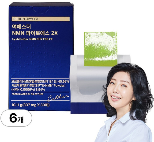 여에스더 식물성 NMN 파이토에스 2X 필름 (아피제닌NMN), 6박스, 30회분