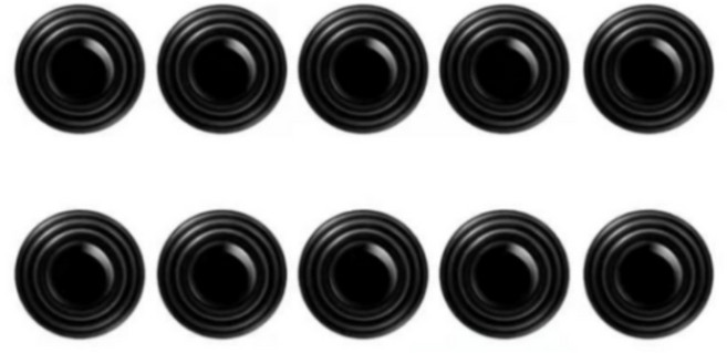 차량용 흡음패드 도어 충격 방지 패드 방음 고무패킹 도어쿠션, 10개, 블랙