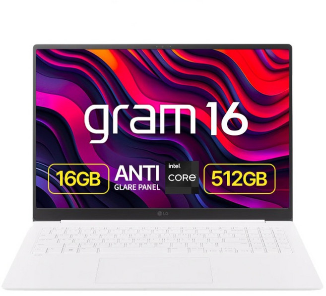 LG전자 2024 그램 16 코어i5 인텔 13세대, 스노우화이트, 512GB, 16GB, Free DOS, 16ZD90RU-GX56K