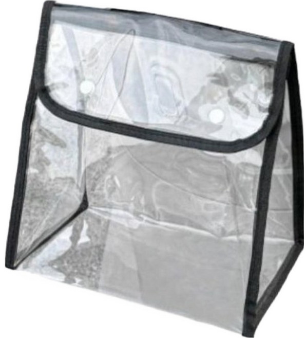 드리숲 자전거 킥보드 방수 투명 수납 가방, 1개, 블랙