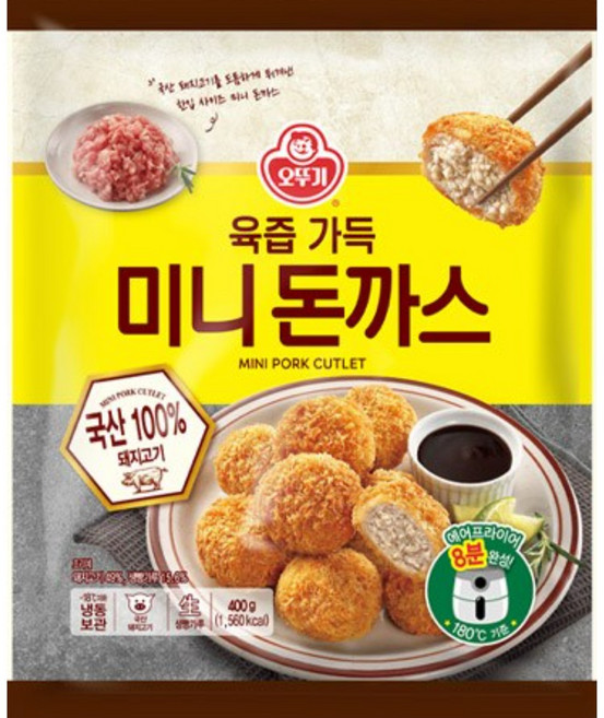 오뚜기 육즙가득 미니 돈까스 400g 4개