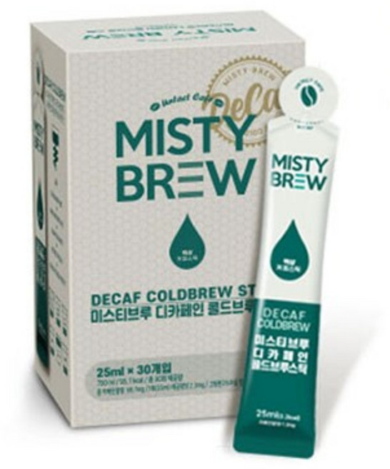 미스티브루 디카페인 콜드브루 스틱 더치커피, 1개, 30개입, 25ml