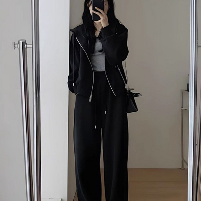 스타일닥터 여성 후드티 투피스 세트 캐주얼 프리미엄 세트