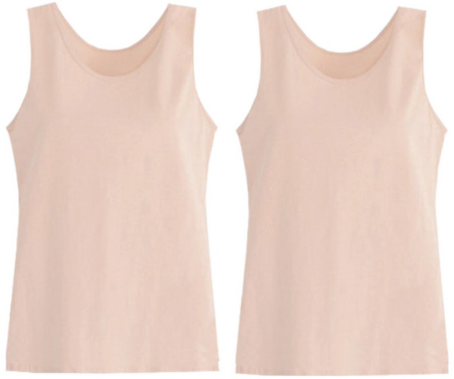 글로리 천연소재 스판 런닝 나시 2P [국내산] [편안한 핏]