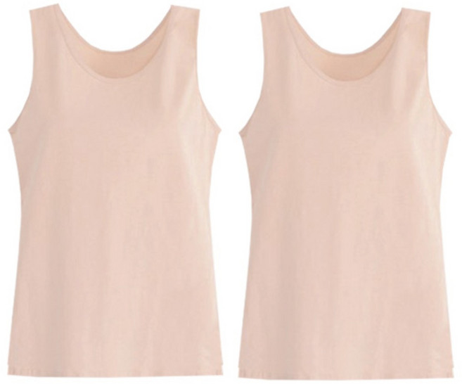 글로리 천연소재 스판 런닝 나시 2P [국내산] [편안한 핏]