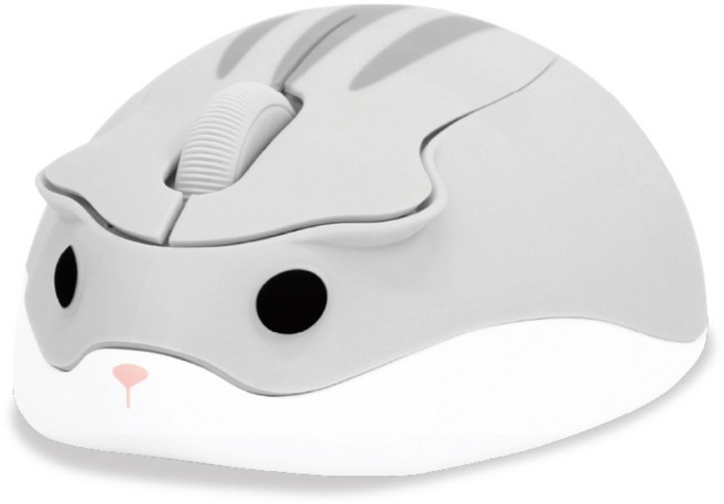 하드라인 햄찌마우스 햄스터마우스 무선 무소음 HDL-002, 그레이