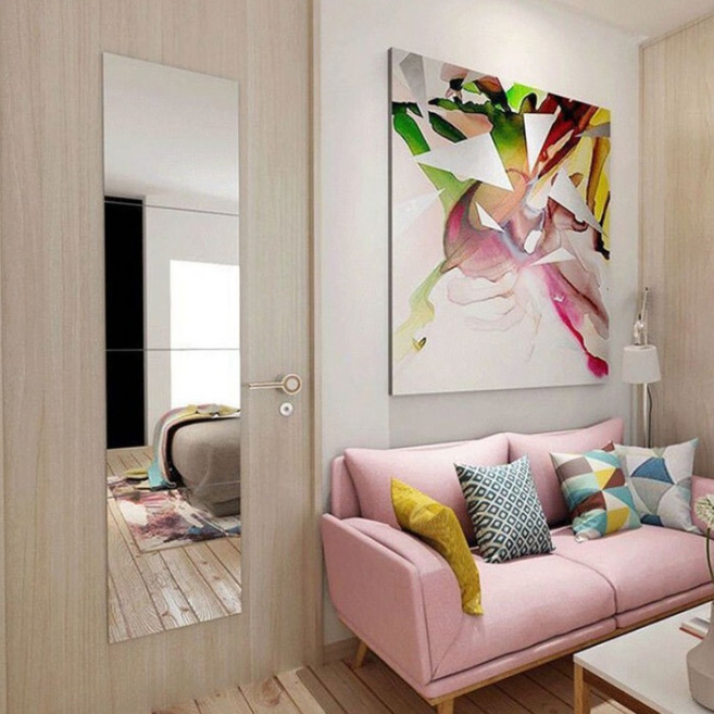 [1+1기획] 루이벤 2mm 아크릴 거울 (2타입/3사이즈) 부착식 거울, 사각형