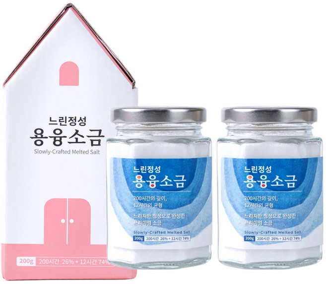 느린정성 프리미엄 미네랄 용융소금, 2개, 200g