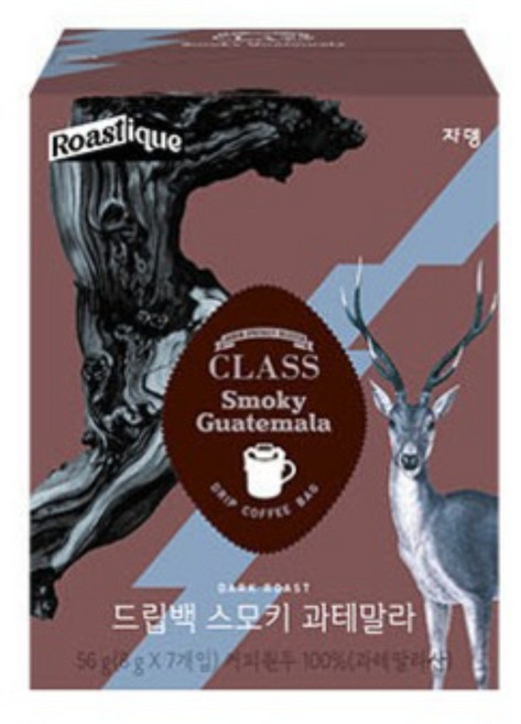 클래스 로스티크 쟈뎅 드립백 스모키 과테말라, 8g, 7개입, 1개